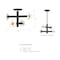 Designers Fountain Fina 16 in. 4-Light Matte Black Modern Semi Flush Mount with Natural Marble Accents for Bedrooms D325C-SF-MB - alternate 2